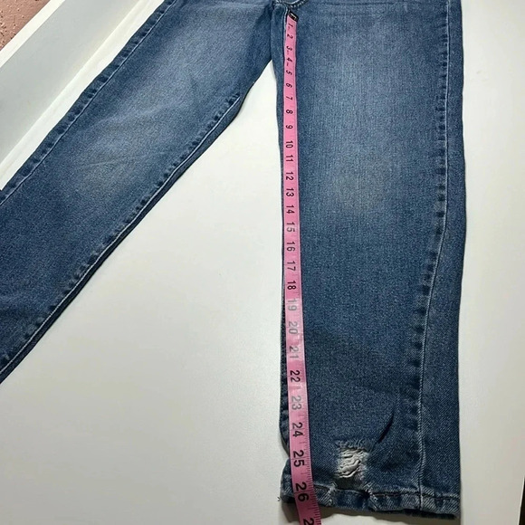 Mom jeans high rise cotton blend size 0 size 24 SO 2021 medium wash one owner - Picture 4 of 15